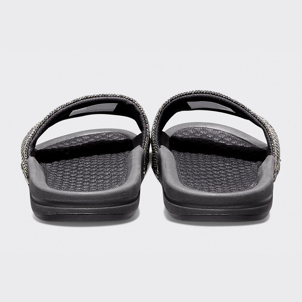 Women's Big Logo TechLoom Slide Black / Gold / Silver