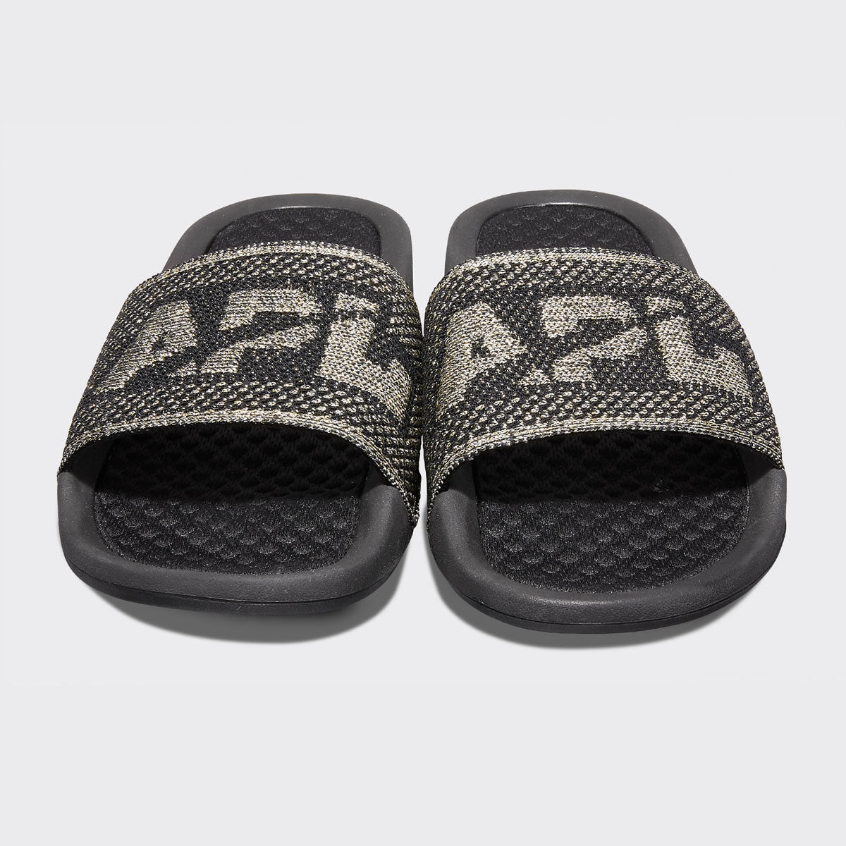 Women's Big Logo TechLoom Slide Black / Gold / Silver