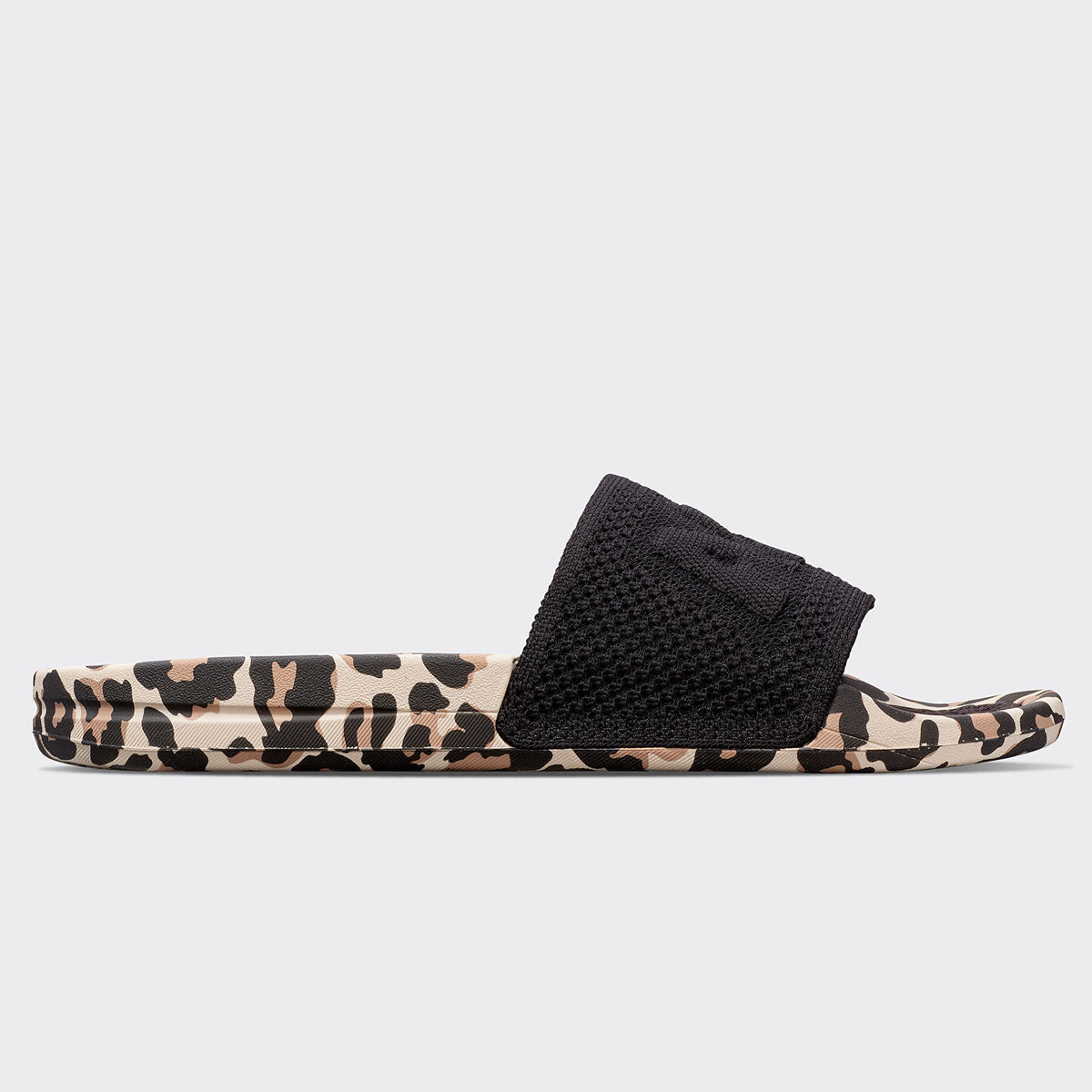 Women's Big Logo TechLoom Slide Black / Leopard