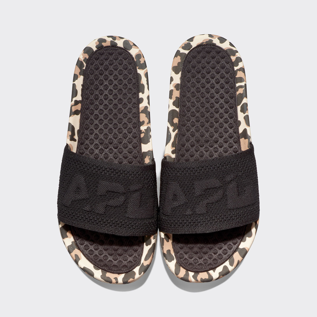 Women's Big Logo TechLoom Slide Black / Leopard