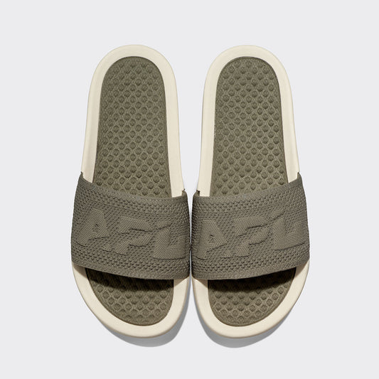 Women's Big Logo TechLoom Slide Fatigue / Pristine