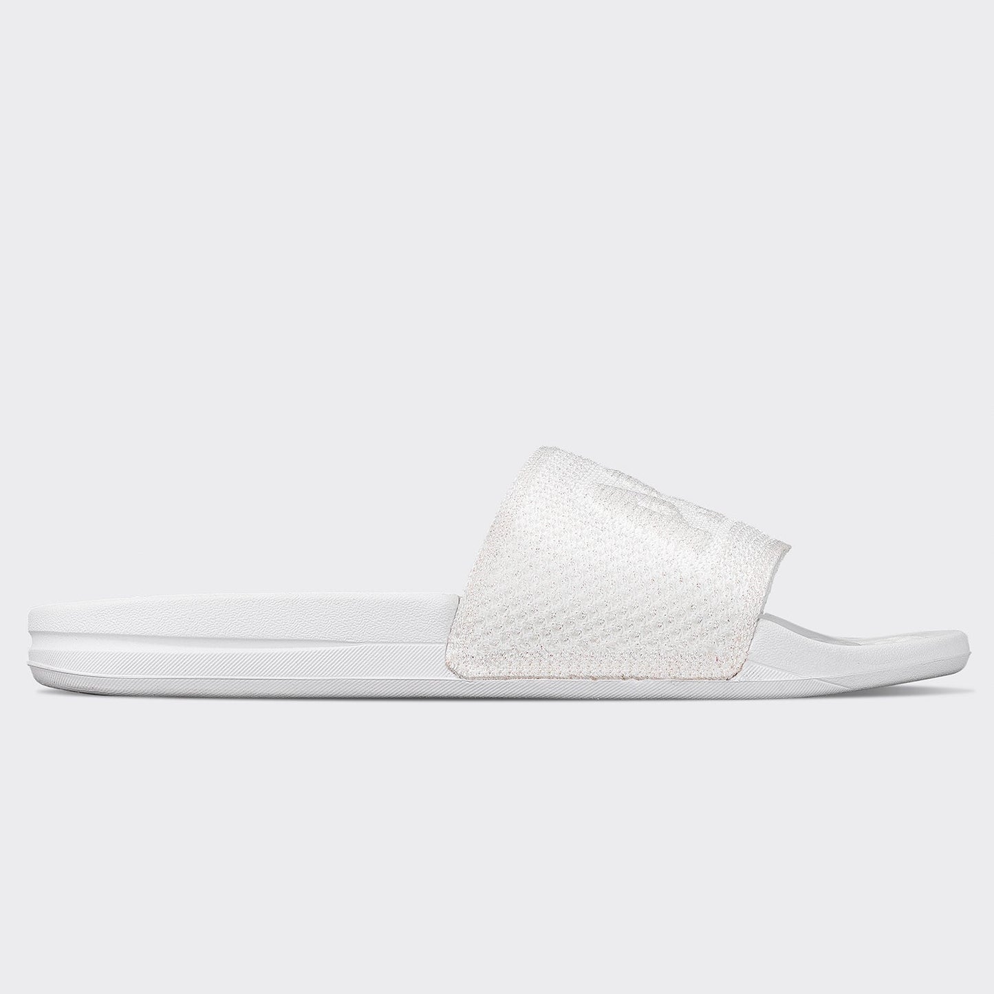 Women's Big Logo TechLoom Slide Metallic Pearl / White