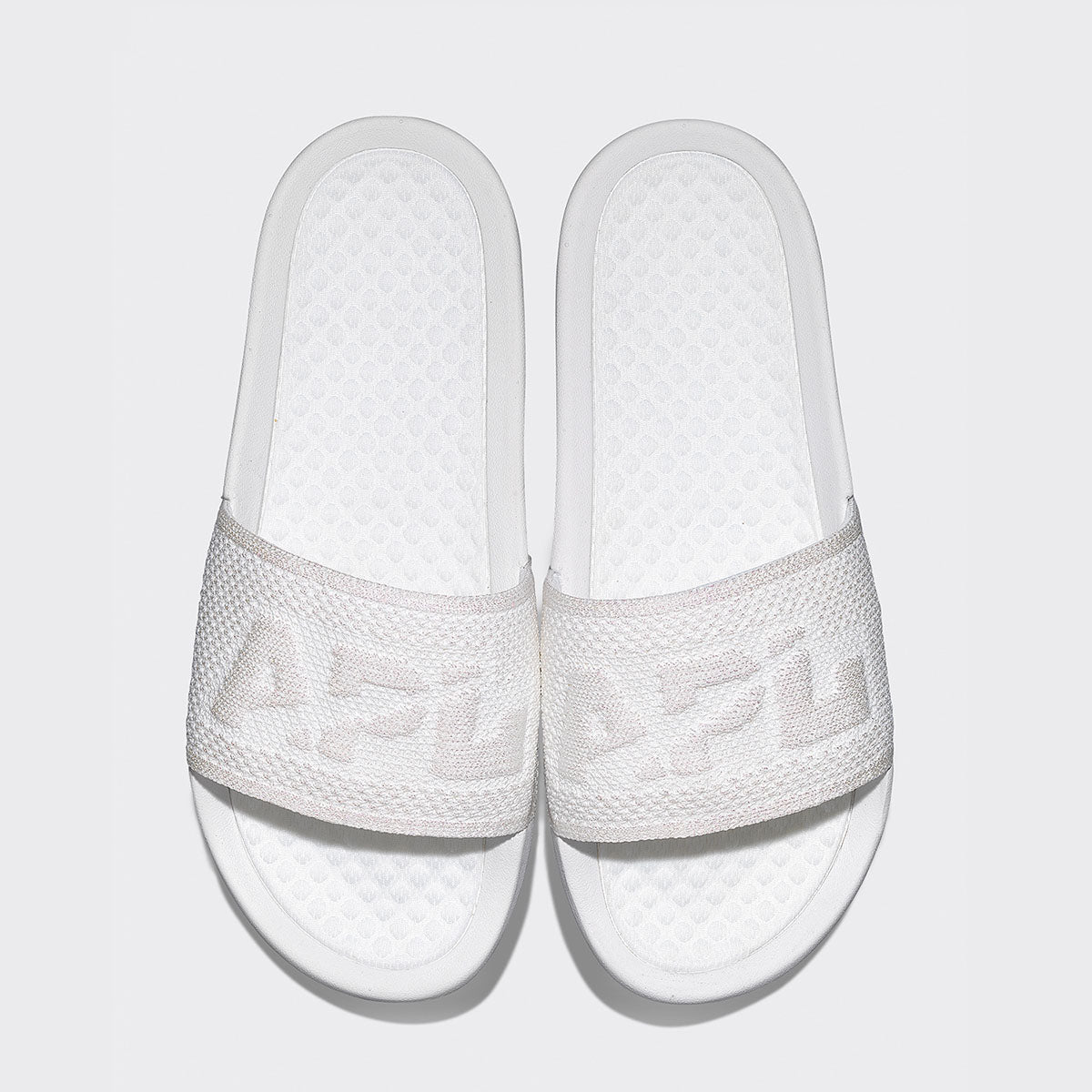 Women's Big Logo TechLoom Slide Metallic Pearl / White