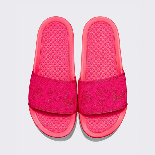 Women's Big Logo TechLoom Slide Metallic Neon Pink
