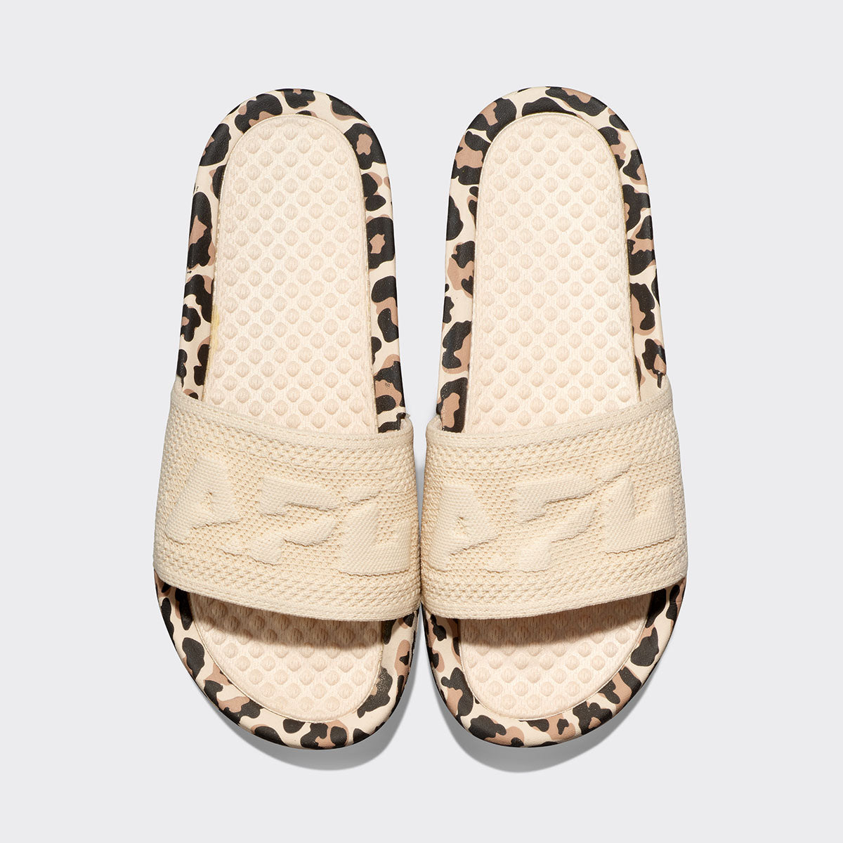 Men's Big Logo TechLoom Slide Parchment / Leopard