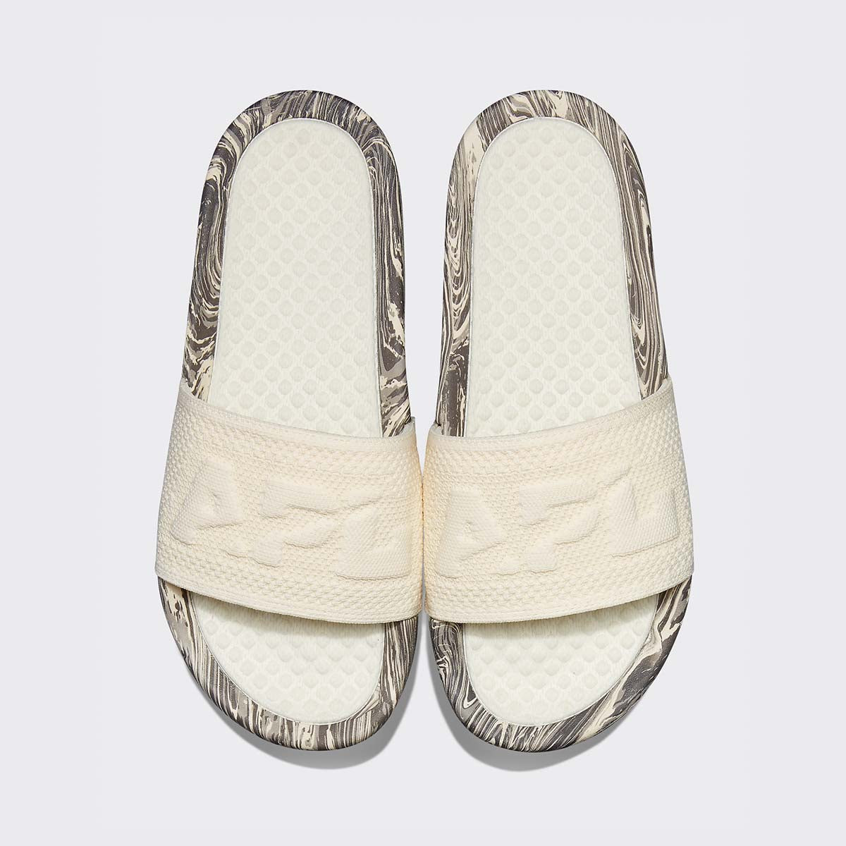 Women's Big Logo TechLoom Slide Pristine / Silver Travertine / Marble