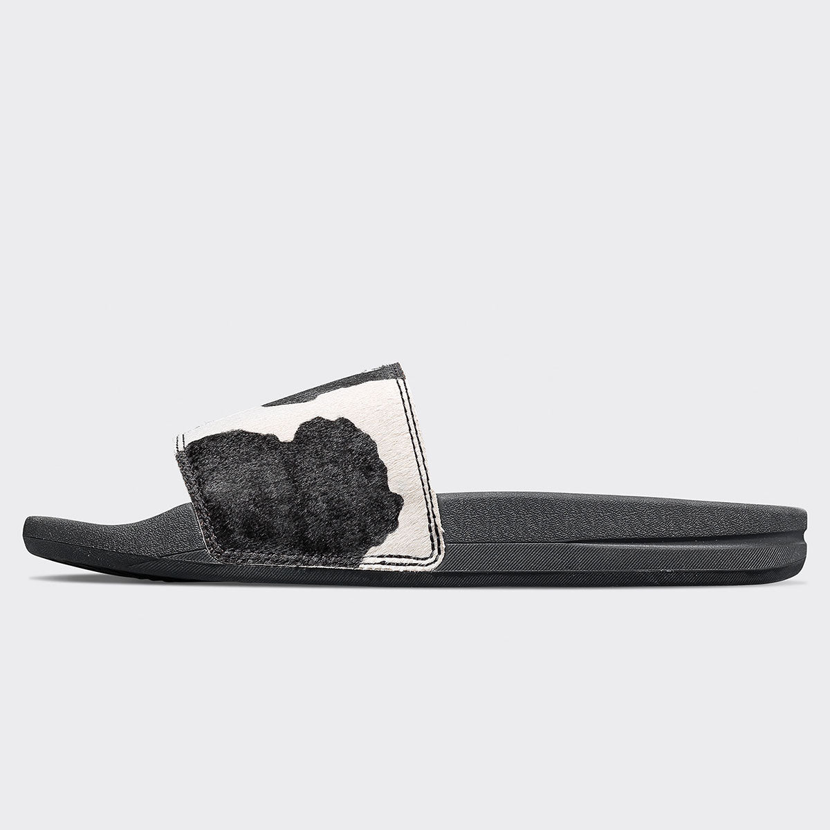 Men's Iconic Slide Black / White / Cow