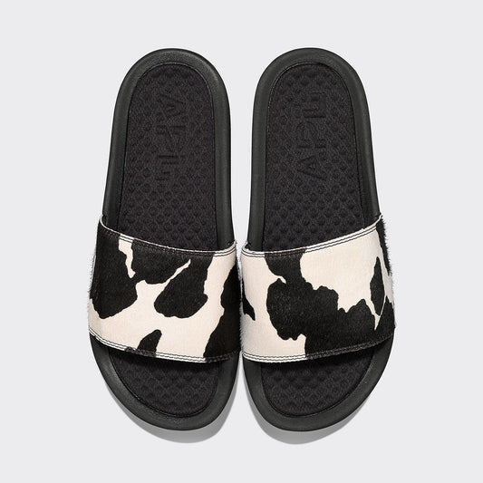 Women's Iconic Slide Black / White / Cow