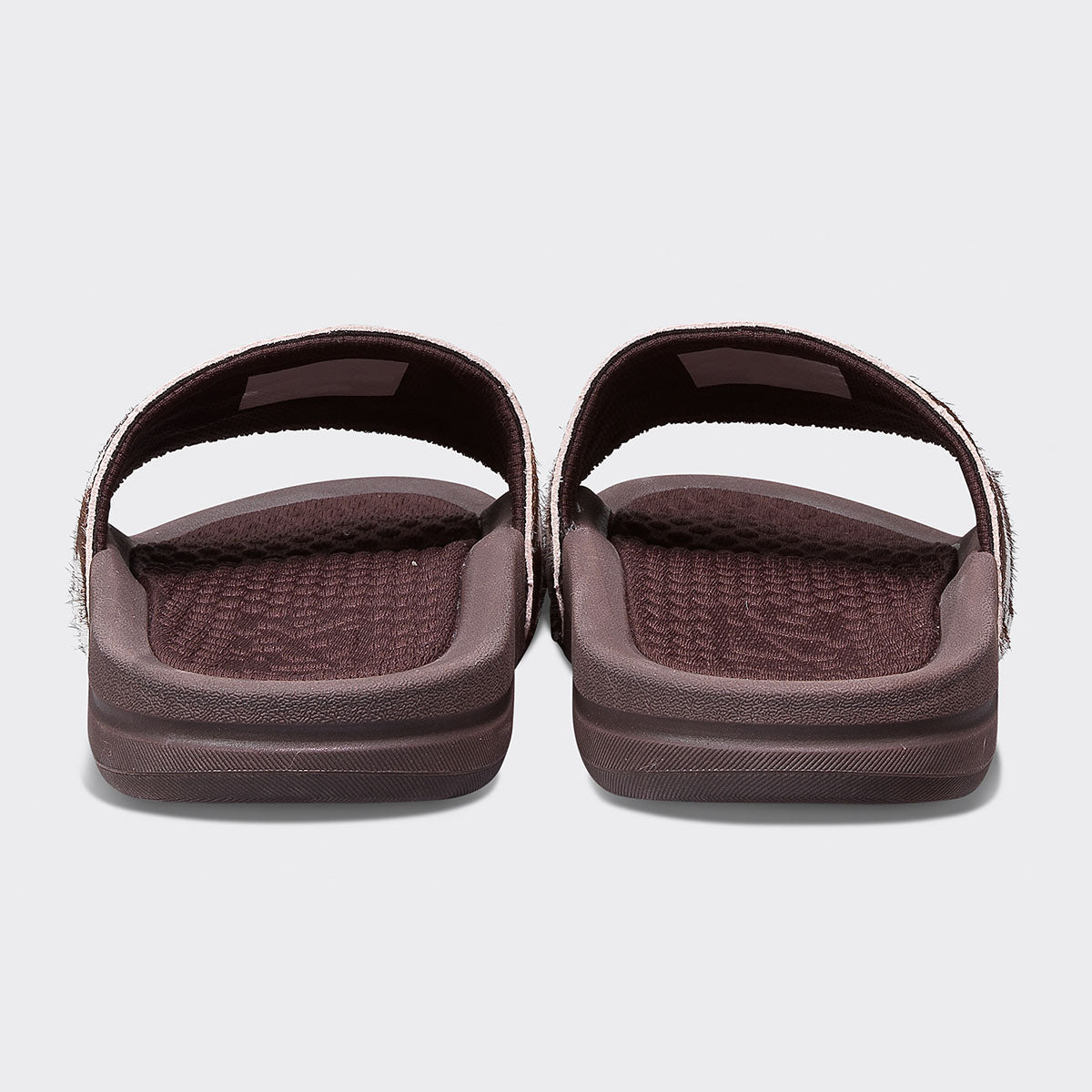 Men's Iconic Slide Deep Brown / White / Cow