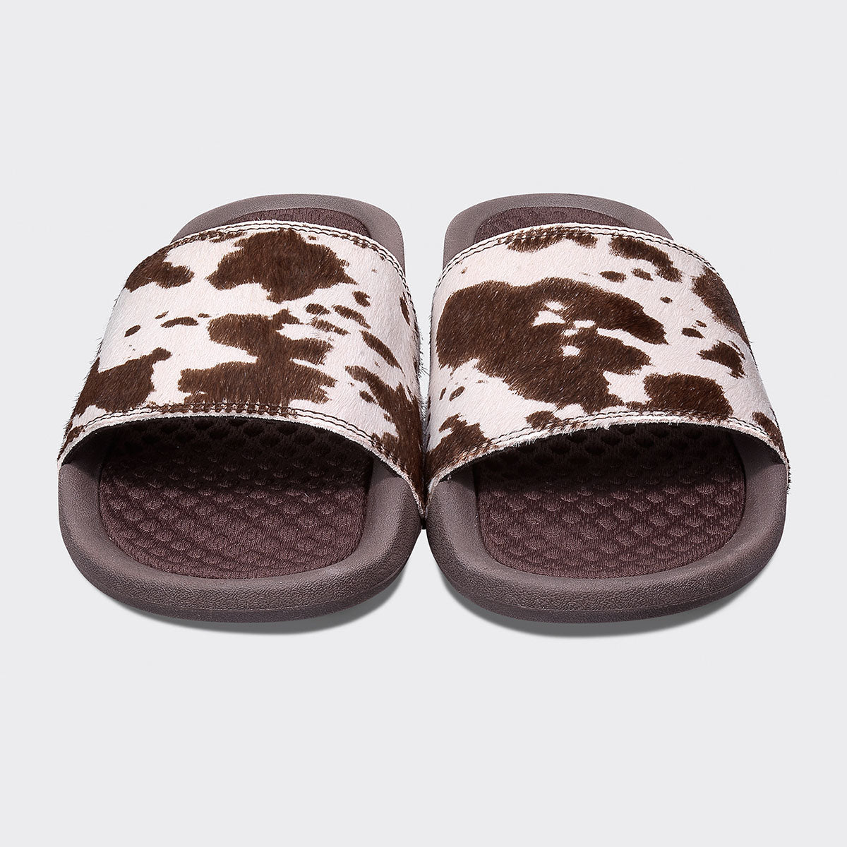 Men's Iconic Slide Deep Brown / White / Cow