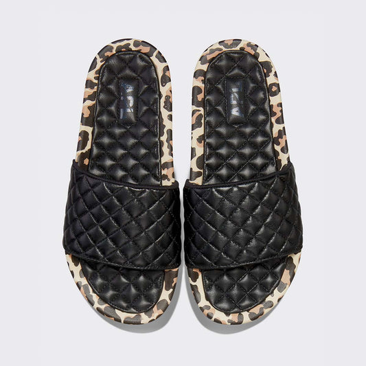 Men's Lusso Slide Black / Leopard