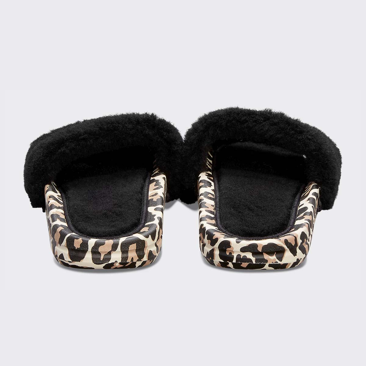 Women's Shearling Slide Black / Leopard