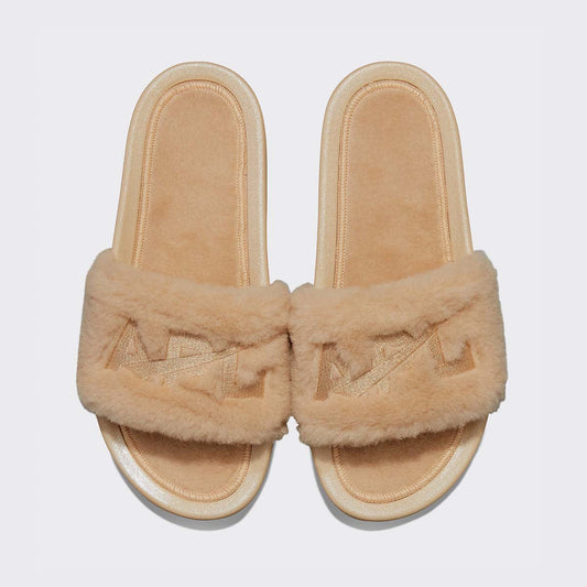 Women's Shearling Slide Champagne