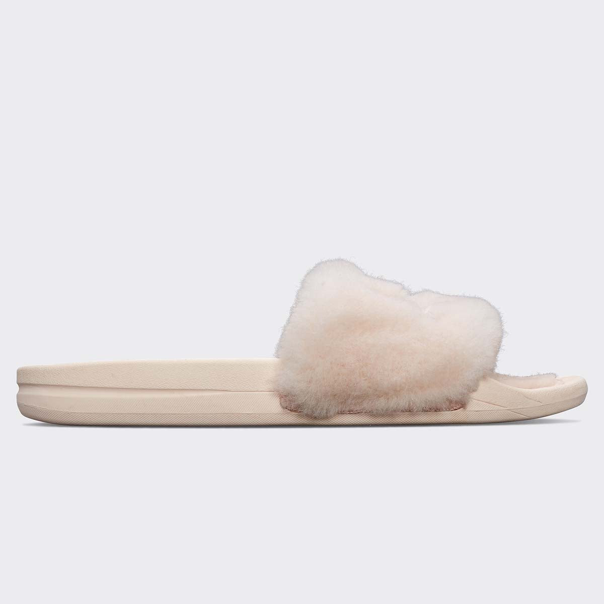 Women's Shearling Slide Creme / Rose Dust