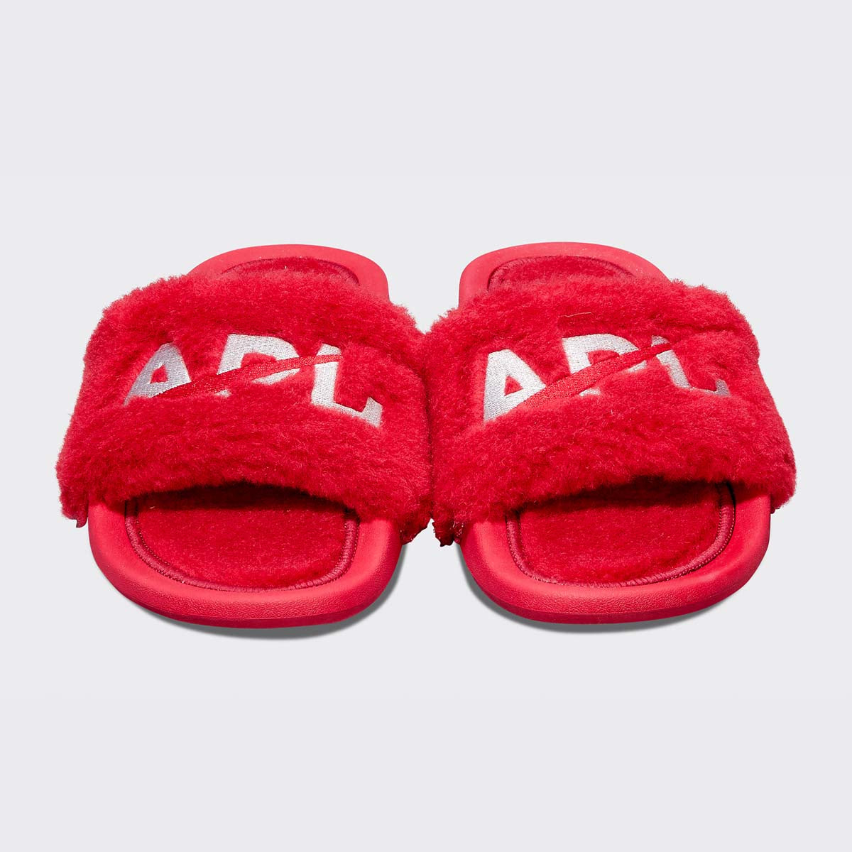 Women's Shearling Slide Red / Silver