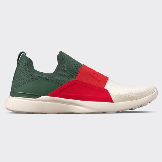 Men's TechLoom Bliss Dark Green / Red / Pristine