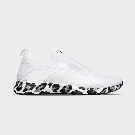 Youth's TechLoom Bliss White / Black / Leopard