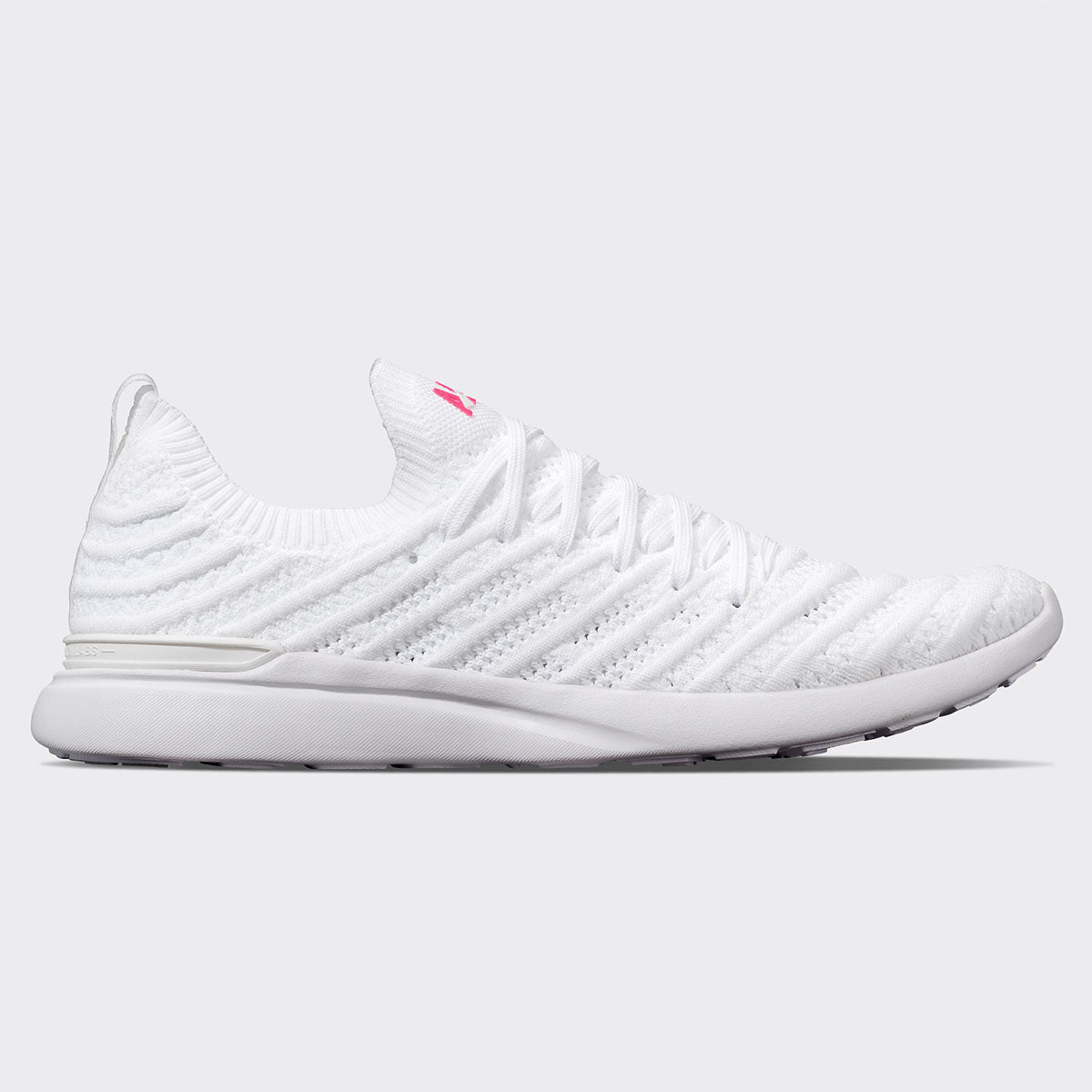 Men's TechLoom Wave White / Neon Pink